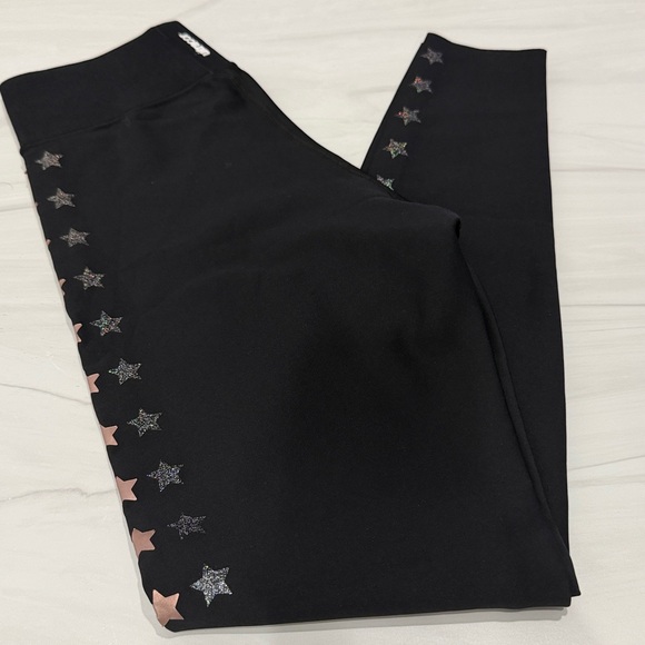 Ultracor multi star black leggings pink and silver size small - Picture 2 of 7